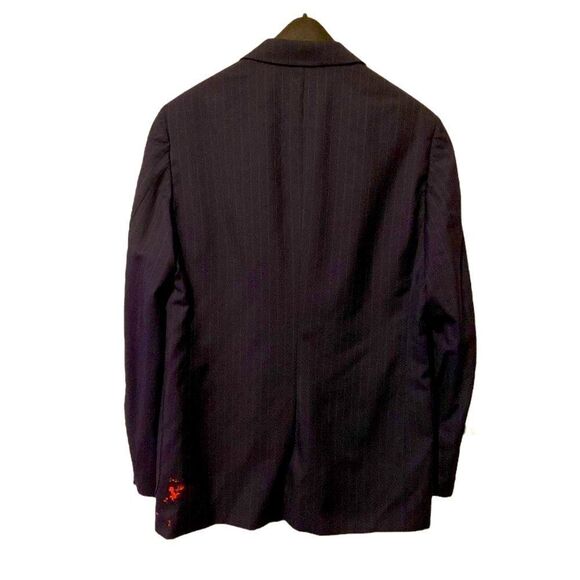 Moschino Pinstriped Blazer with hand painted details - Picture 3 of 11